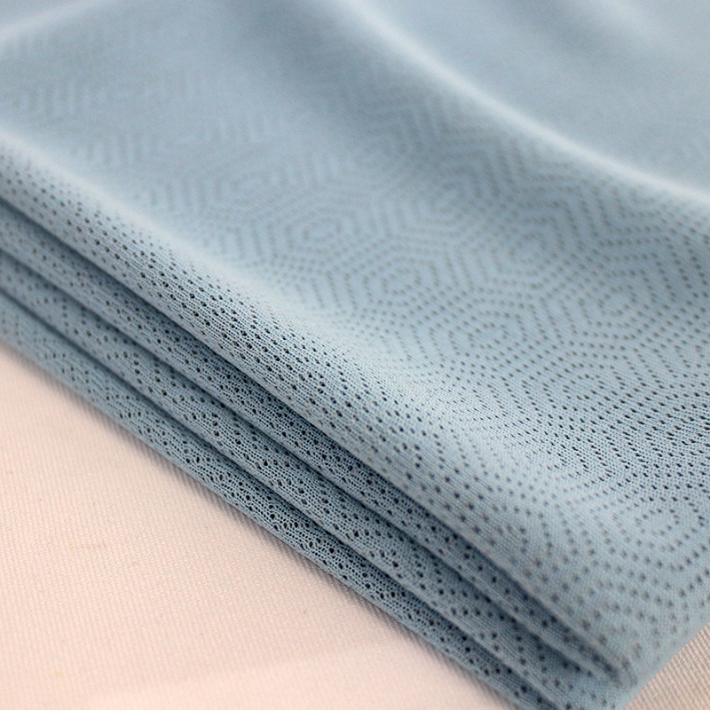 Polyester reversible jacquard knit fabric quick dry & moisture management for casual wear